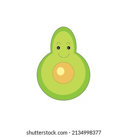 Avocado icon. Flat illustration. Vector stock illustration.