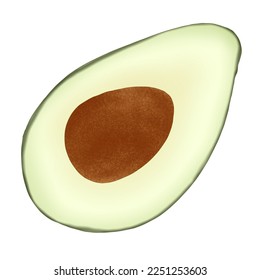 Avocado icon, Flat illustration of Avocado vector icon isolated on white background. Avocado Cartoon.