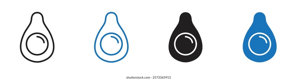 Avocado icon Flat line symbol