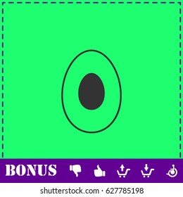 Avocado icon flat. Simple vector symbol and bonus icon