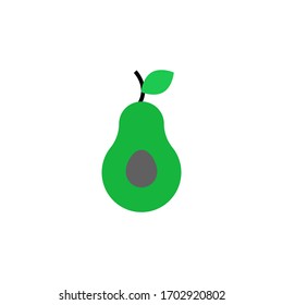 avocado icon flat style design vector illustration. isolated on white background