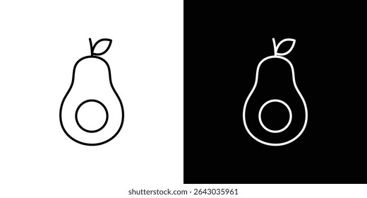 Ícone abacate Vetor de logotipo de estilo plano. perfeito para designs de interface de usuário