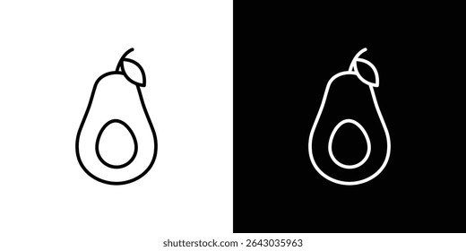 Ícone abacate Vetor de logotipo de estilo plano. perfeito para designs de interface de usuário
