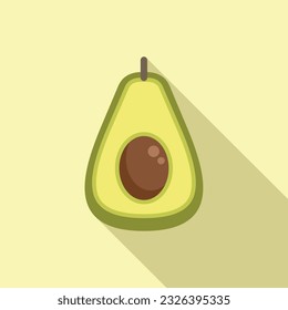 Avocado icon flat vector. Food protein. Fat health