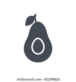 Avocado Icon Food Fruits Outlined silhouette