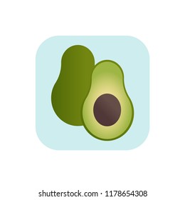 Avocado icon. Fruit. Logo. Vector illustration. EPS 10.