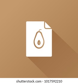 Avocado icon. fruit sign