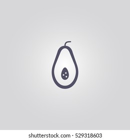 Avocado icon. fruit sign