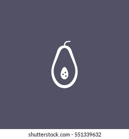 Avocado icon. fruit sign