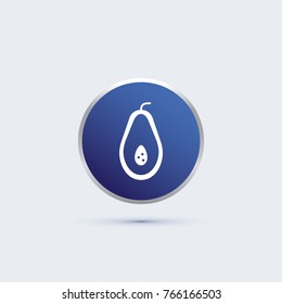 Avocado icon. fruit sign