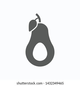 avocado icon, fruit vector illustration