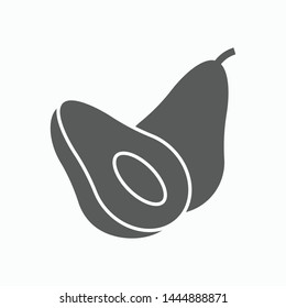 avocado icon, fruit vector illustration