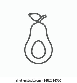 avocado icon, fruit vector illustration