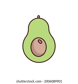 Icono de aguacate, ilustración del vector de fruta