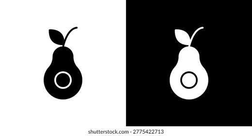 Avocado icon glyph vector Illustration