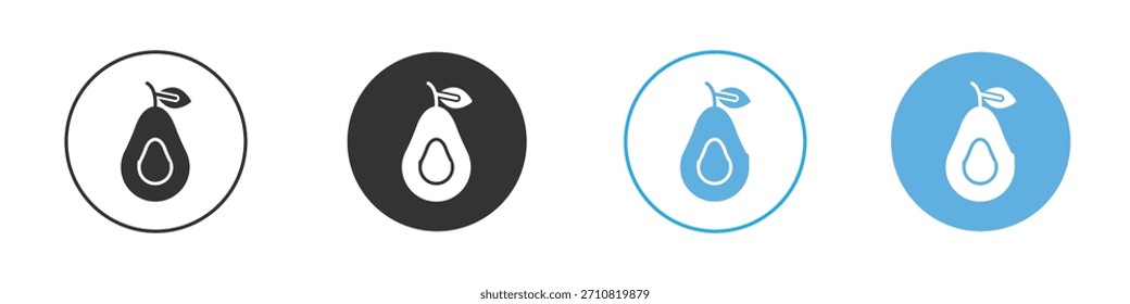 Icono de aguacate. Plantilla de diseño de iconos gráficos