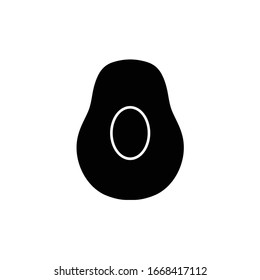 avocado icon. half avocado  sign vector