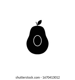 avocado icon. half avocado  sign vector