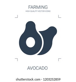 avocado icon. high quality filled avocado icon on white background. from farming collection flat trendy vector avocado symbol. use for web and mobile