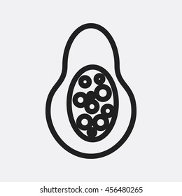 Avocado icon illustration isolated vector sign symbol