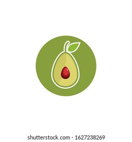 avocado icon illustration vector template