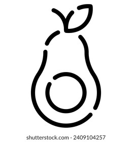 Icono de aguacate para web, app, infografía, etc