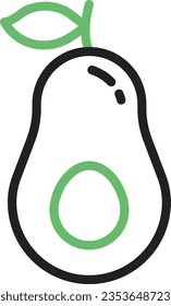 Icono de aguacate. Adecuado para aplicaciones móviles.