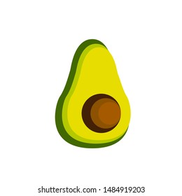 avocado icon isolated on white background illustration vector