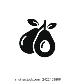 Avocado icon isolated on white background