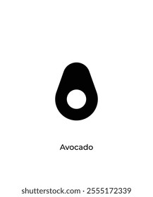 avocado icon isolated on white background