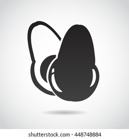 Avocado icon isolated on white background. Vector art.