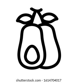 avocado icon isolated sign symbol vector illustration - high quality black style vector icons
