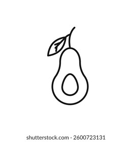 Avocado icon isolated. simple vector icon on white background