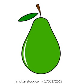 Avocado-Symbol einzeln auf weißem Hintergrund. Vektorillustration-Design mit Gemüsesymbole. 