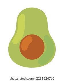 avocado icon isolated white background