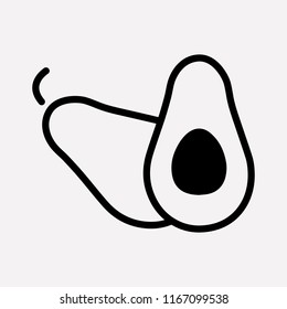 Avocado icon line element. Vector illustration of avocado icon line isolated on clean background for your web mobile app logo design.