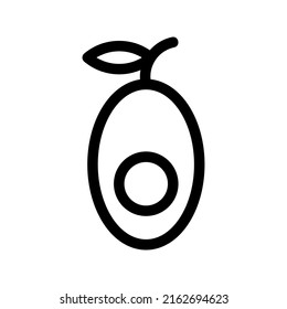 avocado icon or logo isolated sign symbol vector illustration - high quality black style vector icons

