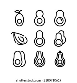 avocado icon or logo isolated sign symbol vector illustration - Collection of high quality black style vector icons
