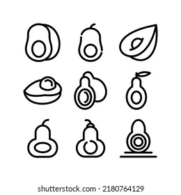 avocado icon or logo isolated sign symbol vector illustration - Collection of high quality black style vector icons
