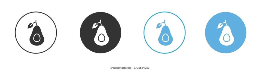 Avocado icon Logo Template Design set
