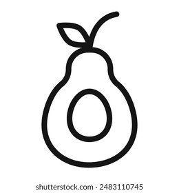 marca de icono de aguacate en estilo relleno