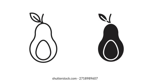 Icono del aguacate para el App móvil, diseños editables