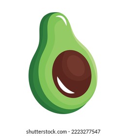 Icono de aguacate sobre fondo blanco