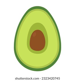 Avocado icon on white background isolated on white background eps 10