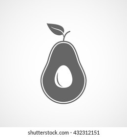 Avocado Icon On White Background