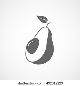 Avocado Icon On White Background