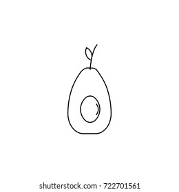 Avocado Icon on white background