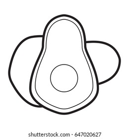 Avocado Icon Outline
