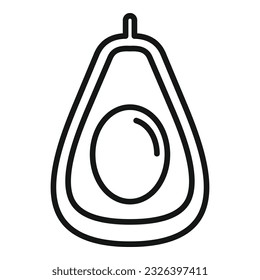 Avocado icon outline vector. Food protein. Fat health