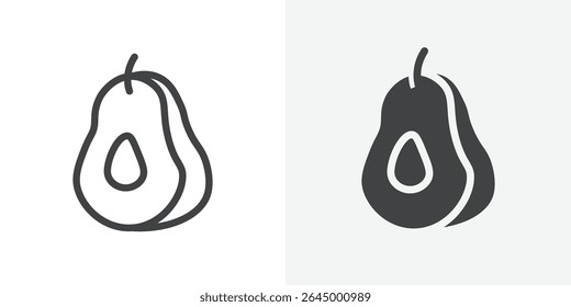 Avocado-Symbol Umrissvektorzeichen